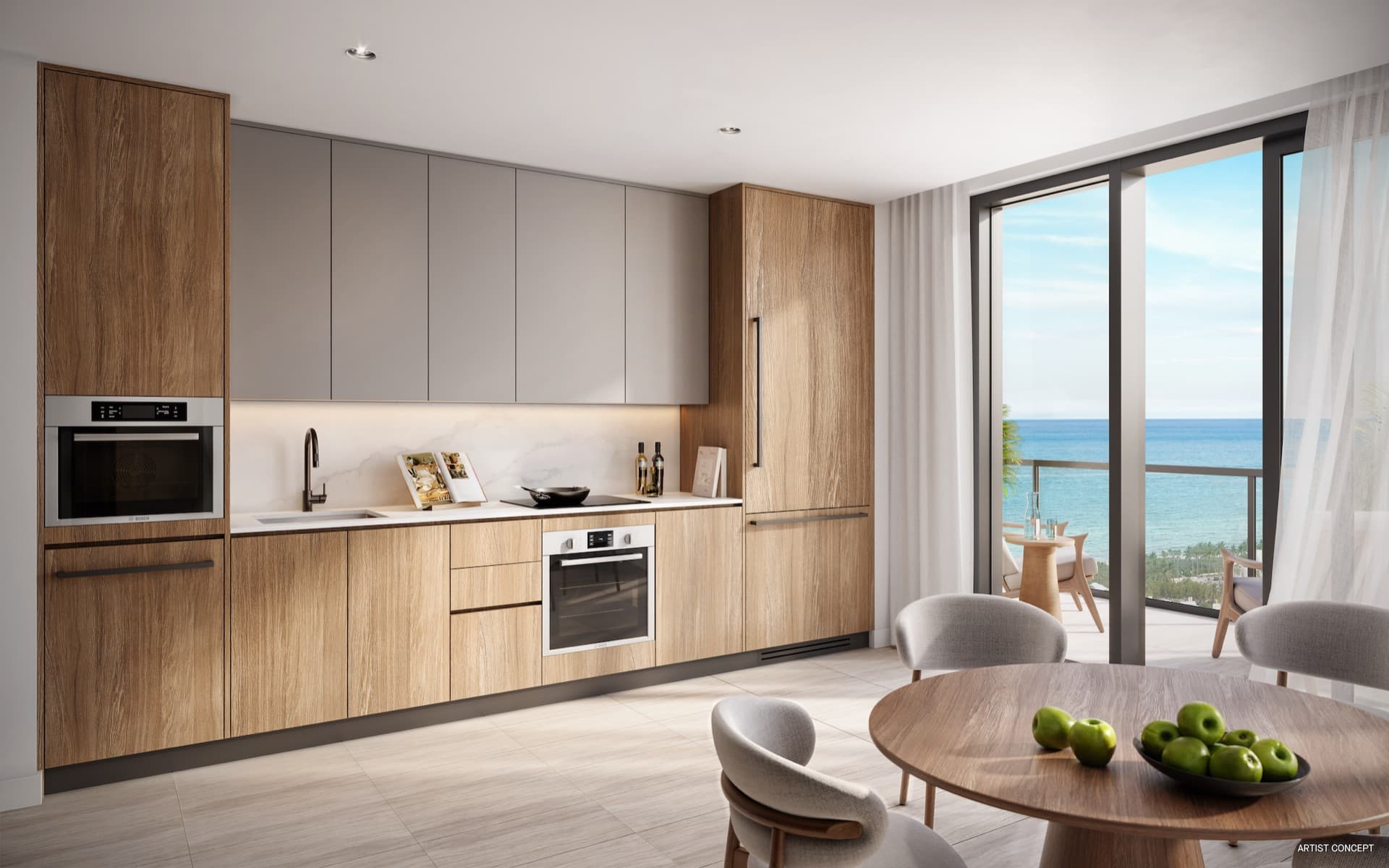 72 Park Miami Beach kitchen with European cabinetry and premium appliances