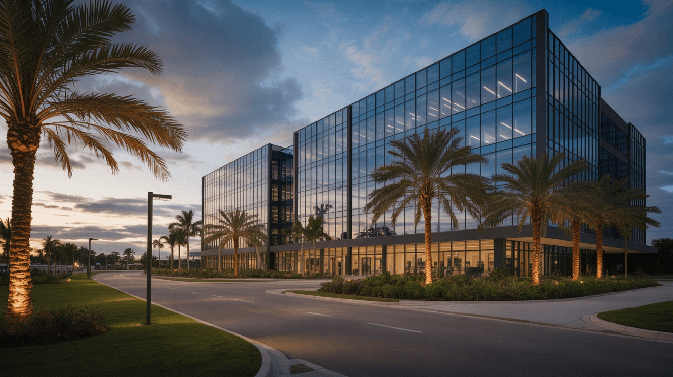 Modern Class A commercial building in Florida representing commercial real estate lending opportunities