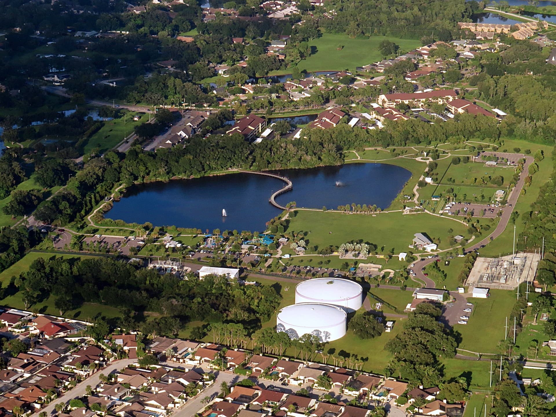 Aerial view of Carrollwood Village Park, Carrollwood, Florida