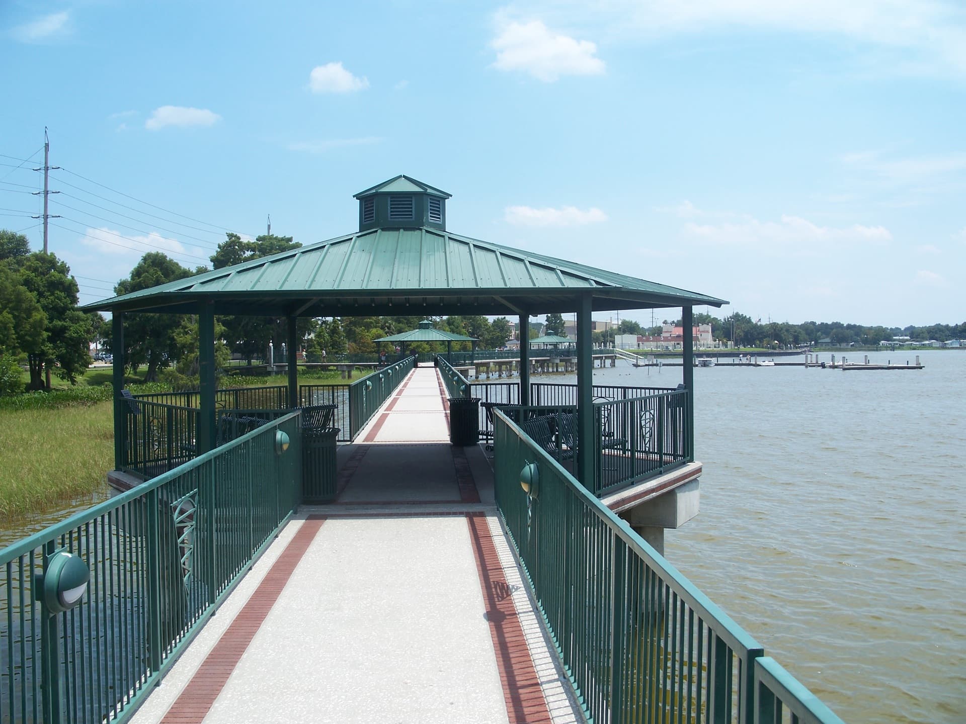 Lakewalk pavilion on Lake Eustis, Eustis, Florida