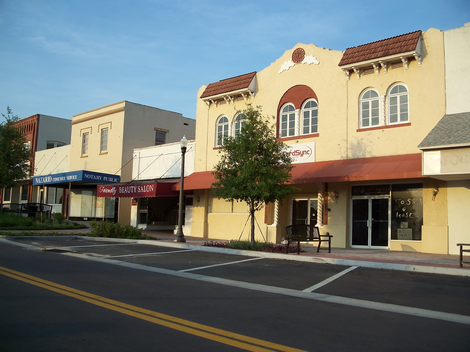Historic downtown storefronts, Haines City, Florida