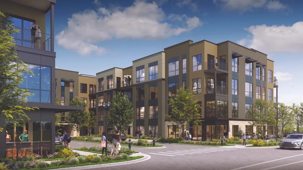 Modern multifamily apartment complex exterior