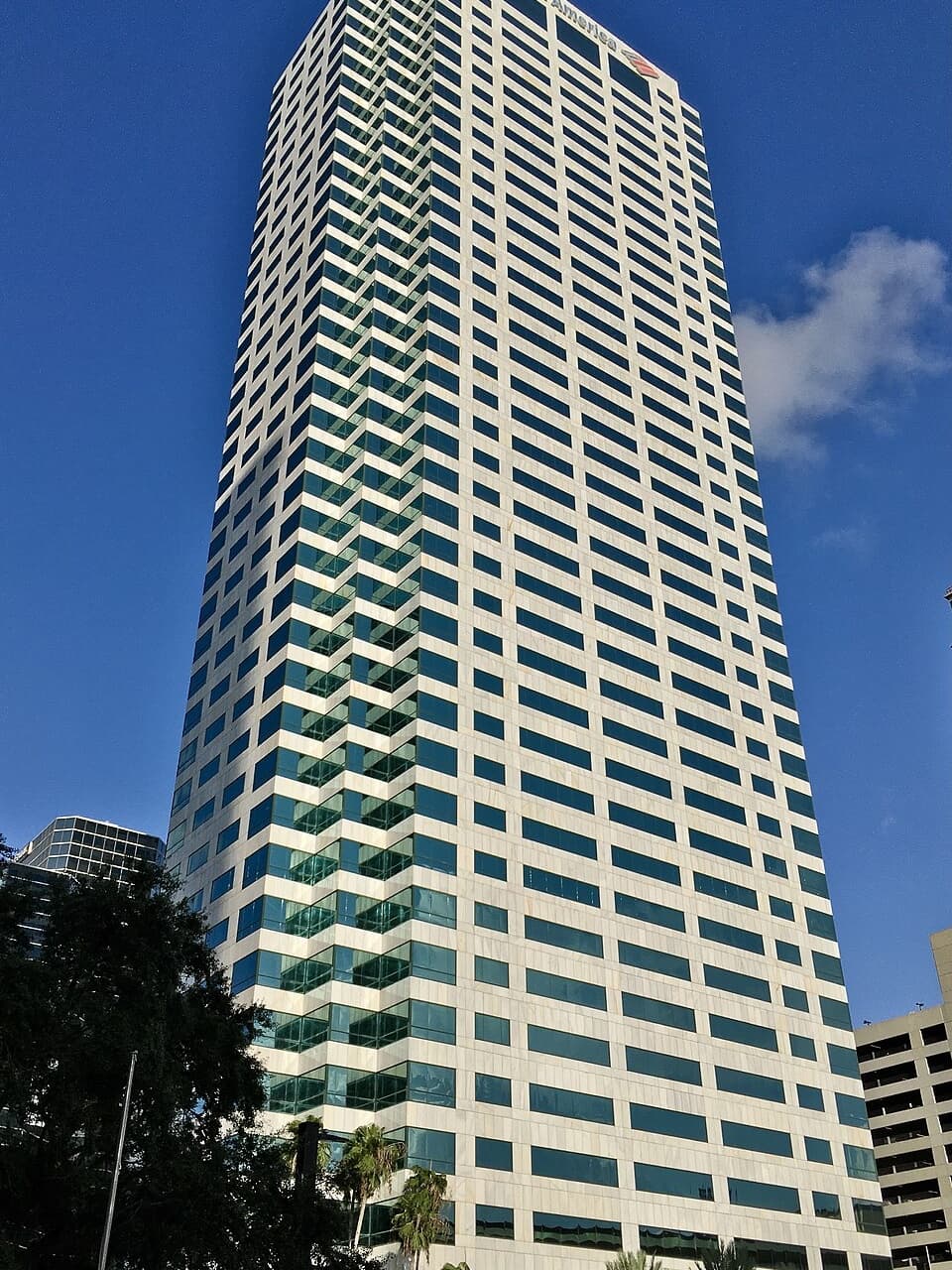 Bank of America Plaza 42-story Class A office tower at the corner of East Kennedy Boulevard and North Tampa Street in downtown Tampa