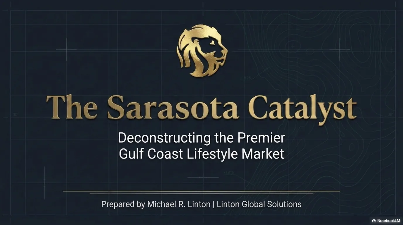 The Sarasota Catalyst — Deconstructing the Premier Gulf Coast Lifestyle Market. Prepared by Michael R. Linton, Linton Global Solutions.