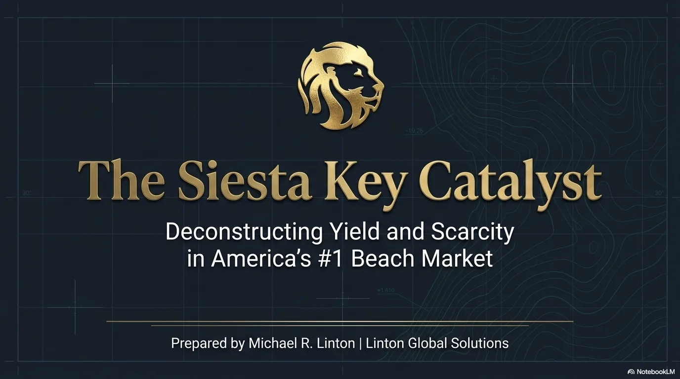 The Siesta Key Catalyst — Deconstructing Yield and Scarcity in America's #1 Beach Market. Prepared by Michael R. Linton, Linton Global Solutions.