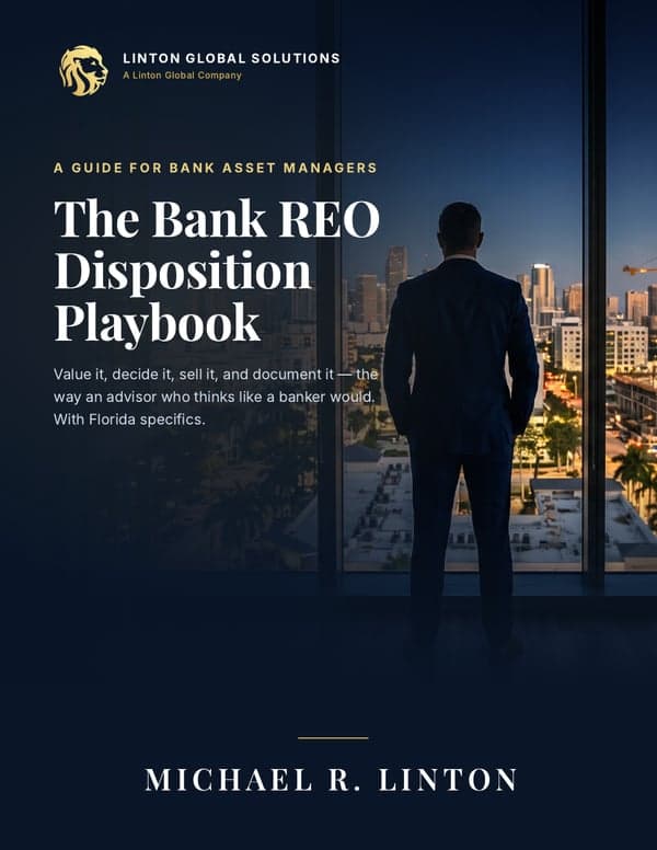 The Bank REO Disposition Playbook by Michael R. Linton, book cover